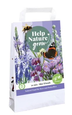 ohgreen Bloembollen|Ecocheques|1 tas blue friends 'help nature grow'