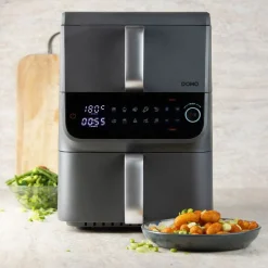 ohgreen Keukentoestellen|Airfryer double fry zone verticaal 3,5+6,5l