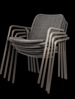 ohgreen Tuinmeubelen|Armstoel Aruba quartz grijs