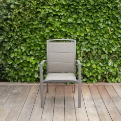 ohgreen Tuinmeubelen|Armstoel Modulo grijs antraciet