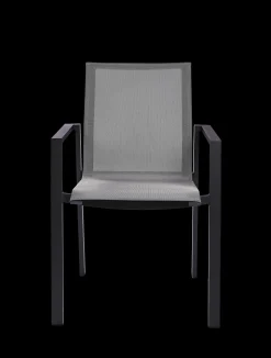 ohgreen Tuinmeubelen|Armstoel Norris antraciet/zilver