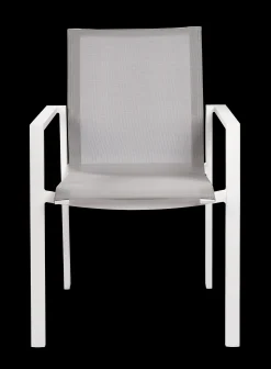 ohgreen Tuinmeubelen|Armstoel Norris wit/licht grijs