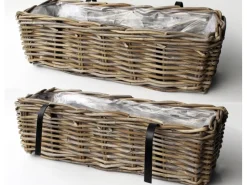 ohgreen Manden|Balkonbak rotan antiekgrijs