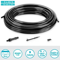 ohgreen Bewatering|Ecocheques|Bewateringsset voor gewassen- of plantenrijen van 15m