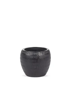 ohgreen Potten En Vazen|Black Ancient Sierpot m l15xb15x13 zwart