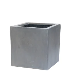 ohgreen Aardewerk|Bloembak Fiberstone kubus 30x30cm grijs