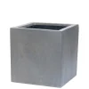 ohgreen Aardewerk|Bloembak Fiberstone kubus 40x40cm grijs