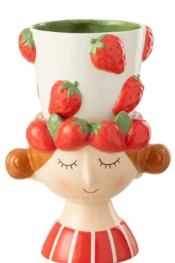 ohgreen Potten En Vazen|Bloempot 2 delen aardbei meisje dolomiet