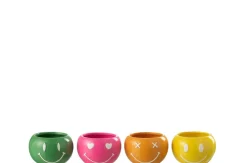 ohgreen Potten En Vazen|Bloempot smiley porselein mix small assortiment van 4