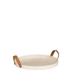 ohgreen Sfeermakers|Cadiz decoratie plateau ronde beige - h2,5xd30cm