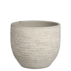 ohgreen Potten En Vazen|Carrie pot rond licht grijs - h14xd16cm