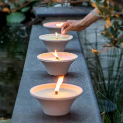 ohgreen Geuren|Citronellakaars in witte schaal - Asian Garden