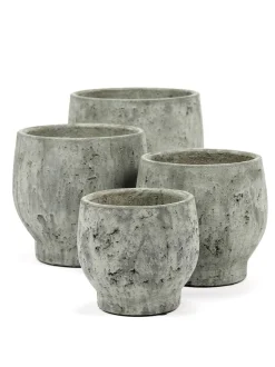 ohgreen Potten En Vazen|Clay Pot roots l17xb17x 15,5 grijs