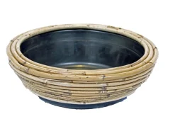 ohgreen Potten En Vazen|Drypot round stripe grey d30h12cm