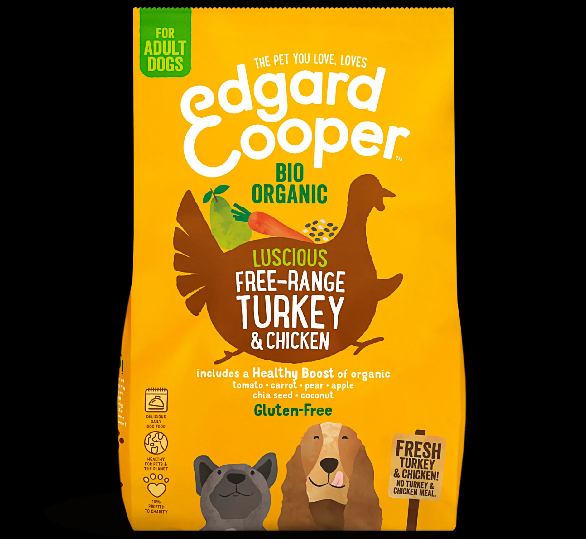 ohgreen Hond Voeding|Edgard & cooper, hondenbrokken voor adult kalkoen & kip, 7kg