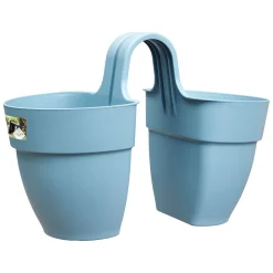 ohgreen Kunststof|Ecocheques|FLOWER TWIN 21CM VINTAGE BLAUW