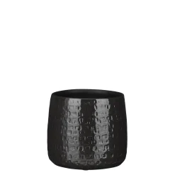 ohgreen Potten En Vazen|Floyd pot rond zwart - h17xd19cm