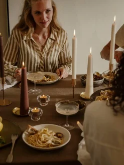 ohgreen Kaarsen|Geribde obelisk kaars