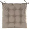 ohgreen Accessoires En Onderhoud|Gewatteerd stoelkussen taupe 38x38cm