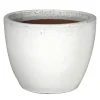 ohgreen Aardewerk|Glazed egg pot white d31h25