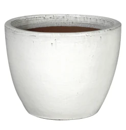 ohgreen Aardewerk|Glazed egg pot white d31h25
