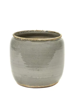 ohgreen Potten En Vazen|Glazed shades Pot costa m grey d21h21