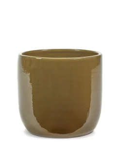 ohgreen Potten En Vazen|Glazed shades Pot mosterd d22 h20