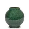 ohgreen Potten En Vazen|Glazed shades Sierpot l24,5xb24,5x24 d.groen
