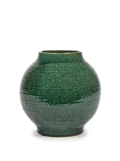 ohgreen Potten En Vazen|Glazed shades Sierpot l24,5xb24,5x24 d.groen