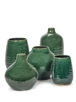 ohgreen Potten En Vazen|Glazed shades Sierpot l24,5xb24,5x24 d.groen