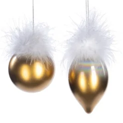 ohgreen Kerstballen|Glazen pluimbal ornament