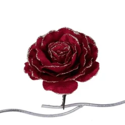 ohgreen Kerstornamenten|Glitter rozenclip