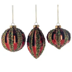 ohgreen Kerstballen|Glitterstreep kerstbal