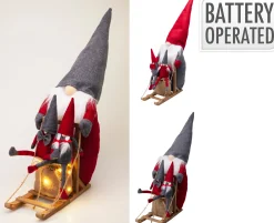 ohgreen Deco Verlichting Binnen|Gnome op wagen 50cm led