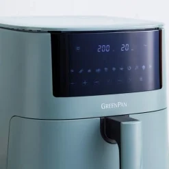 ohgreen Keukentoestellen|Greenpan bistro xxl airfryer - smokey blue - pfas-vrije keramische antiaanbaklaag - 7,2l mand - 11 presets