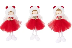 ohgreen Thema Classic|Kerstornamenten|Hanger angel girl 3ass rood