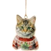 ohgreen Kerstornamenten|Hanger vintage cat rood