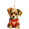 ohgreen Thema Classic|Kerstornamenten|Hanger vintage dog rood wit