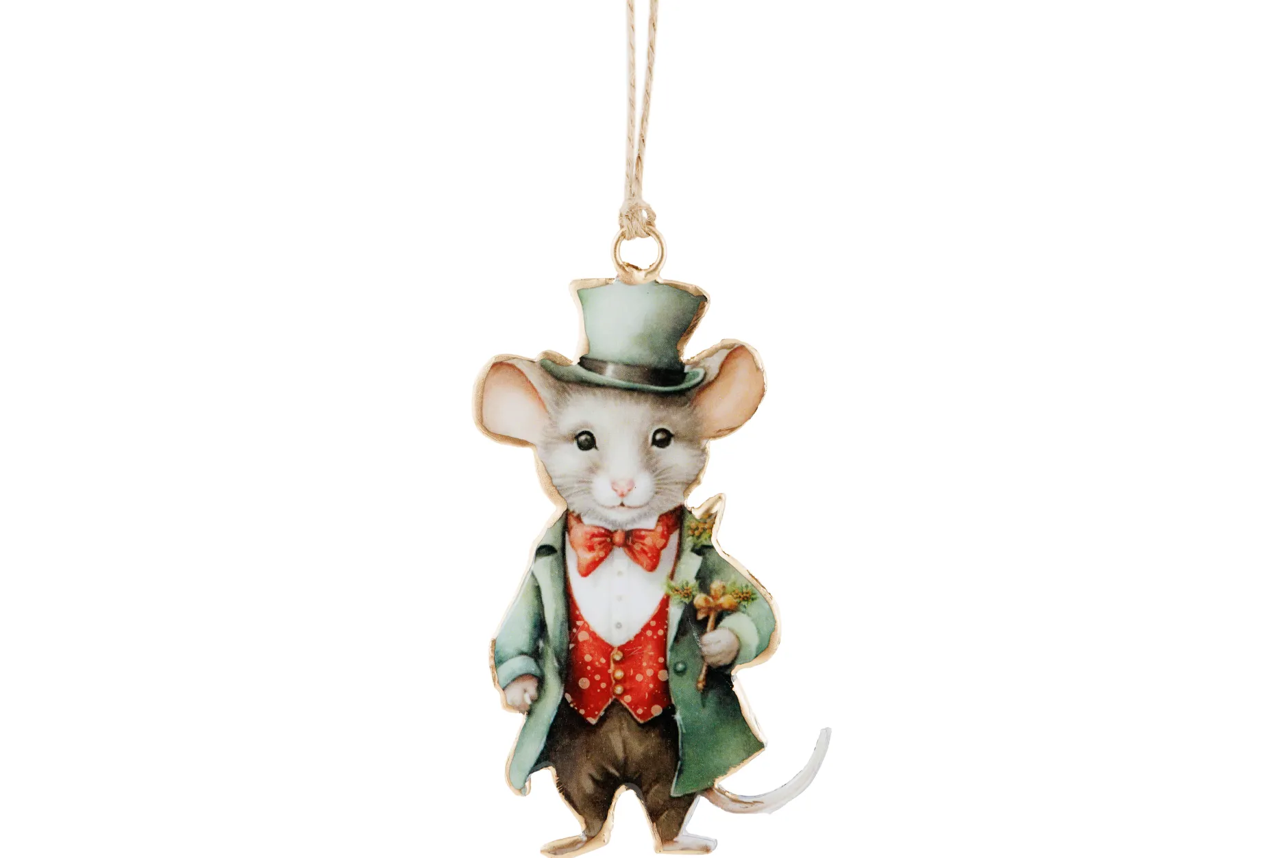 ohgreen Thema Classic|Kerstornamenten|Hanger vintage mouse multikleur