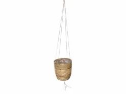 ohgreen Potten En Vazen|Hanging pot stripe grey d18h16cm