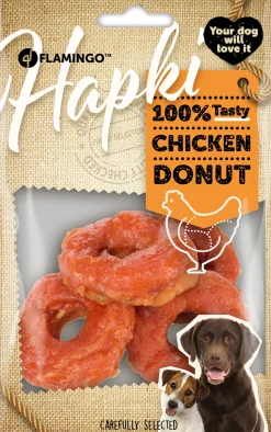 ohgreen Werelddierendag|Hond Voeding|Hapki donut met kip 4st 95gr