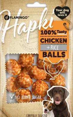 ohgreen Hond Voeding|Werelddierendag|Hapki kip- & rijstballetjes 75gr