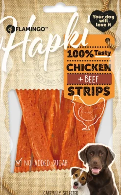 ohgreen Hond Voeding|Werelddierendag|Hapki kip- & rundstrips 85gr