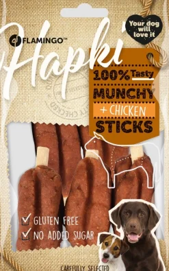 ohgreen Werelddierendag|Hond Voeding|Hapki munchy sticks met kip 7,5cm 5st 100gr