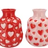 ohgreen Potten En Vazen|Heartbreaker rood/roze vaas 21x21x27