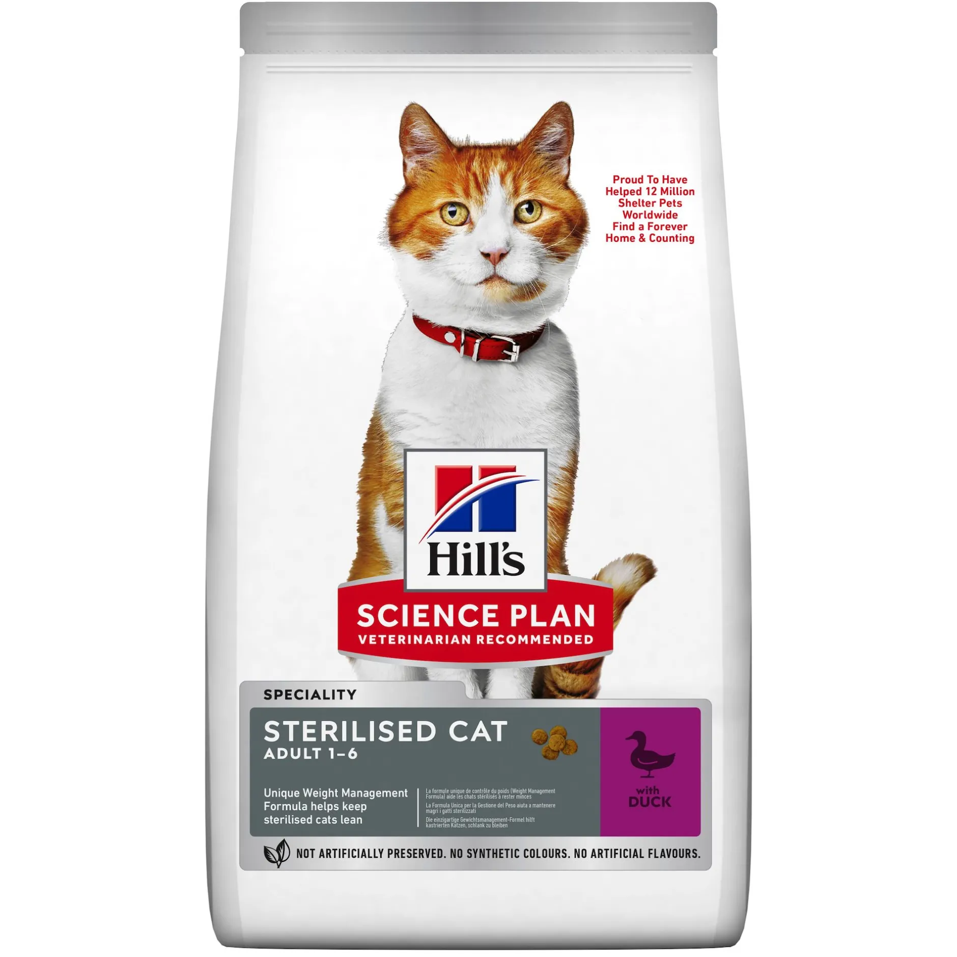 ohgreen Werelddierendag|Kat Voeding|Hill's science plan young adult sterilised cat kattenvoer met eend 1,5kg