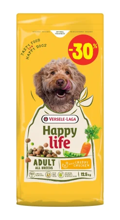 ohgreen Werelddierendag|Hond Voeding|Hondenbrokken happy life adult chicken promo 12,5kg waarvan 3,75kg gratis