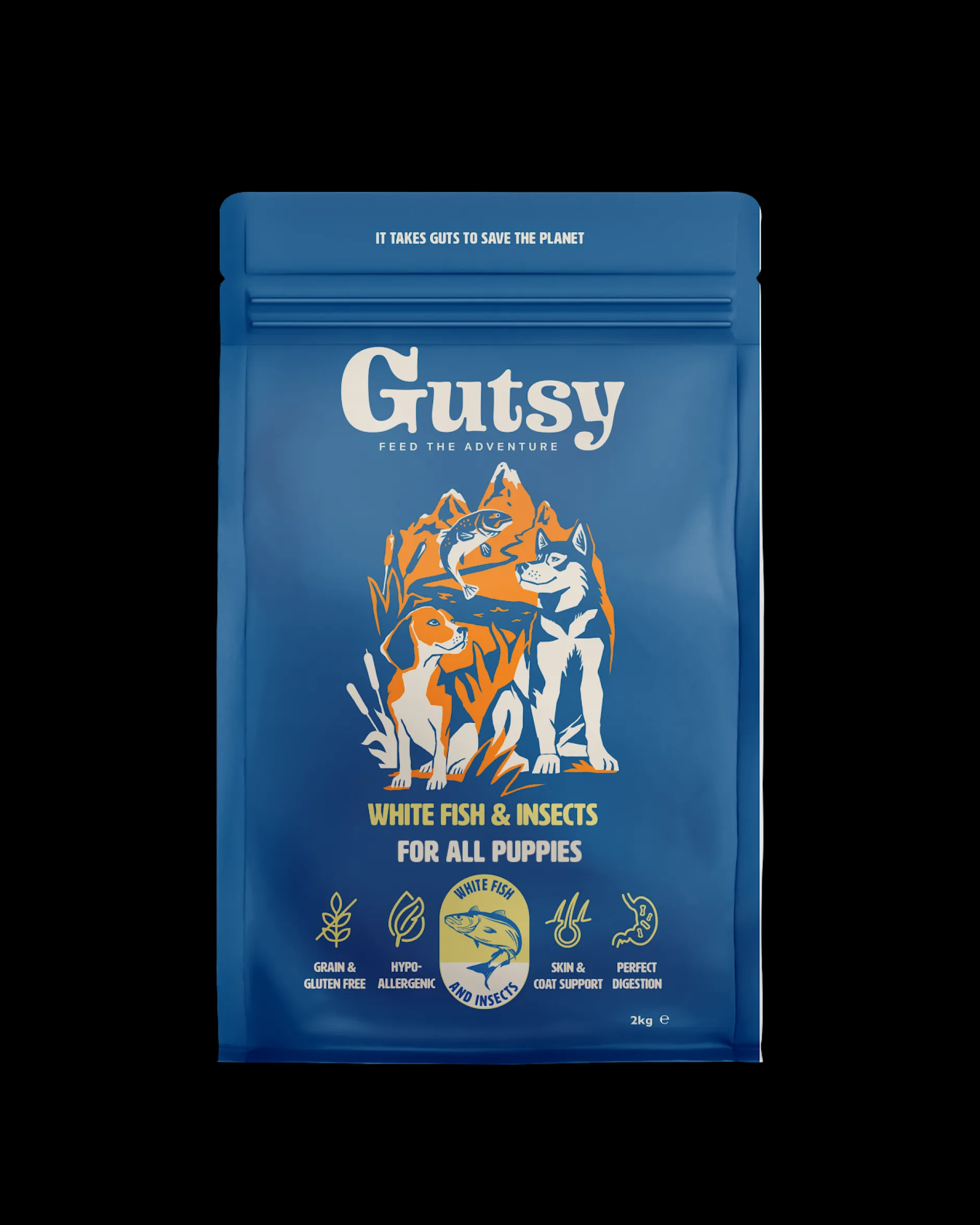 ohgreen Hond Voeding|Hondenbrokken witte vis en insect 2kg puppy