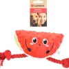 ohgreen Speelgoed|Hondenspeeltje bubto watermeloen met touw