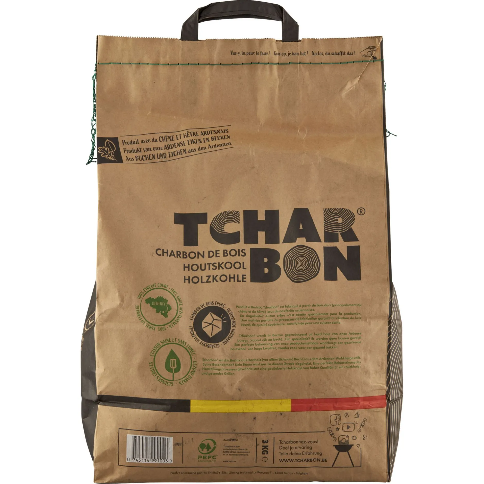 ohgreen Brandstof En Aanmaak|Ecocheques|Houtskoolzak 100% belg 3kg